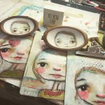 In Person Art Workshop | Whimsical Girl Vintage Clipboard Painting