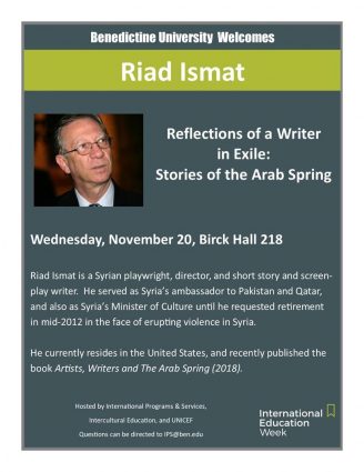 Gallery 1 - International Education Week - Reflections of a Writer in Exile: Stories of the Arab Spring