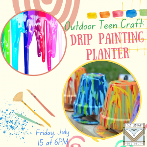 Outdoor Teen Craft: Drip Painting Planter