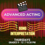 BAMtheatre Advanced Acting: Song Interpretation (Grades 9-12)