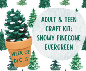 Adult & Teen Craft Kit: Snowy Pine Cone Evergreen